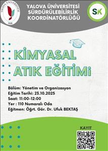 Sürdürülebilirlik Eğitimleri Duyurusu (Kimyasal Atık Eğitimi)